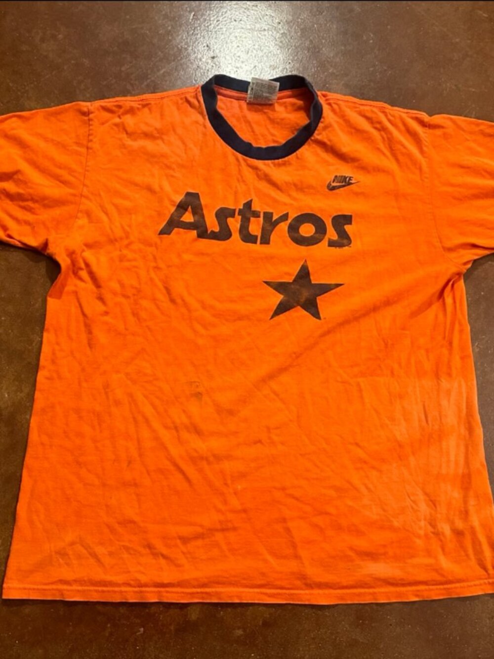 Vintage Nike Team Houston Astros Ringer T Shirt Mens Large
